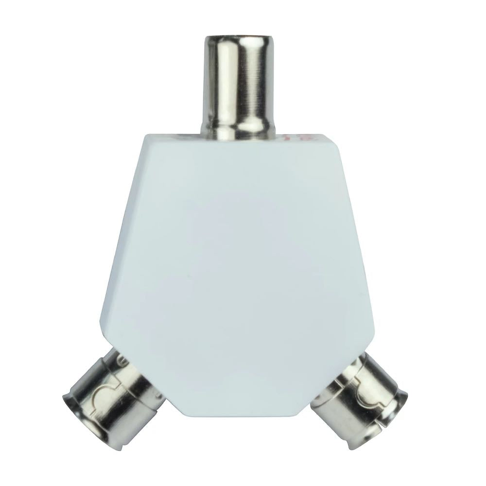 2-Way TV Coaxial Aerial Y-Splitter – 1 Plug to 2 Sockets