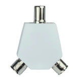 2-Way TV Coaxial Aerial Y-Splitter – 1 Plug to 2 Sockets