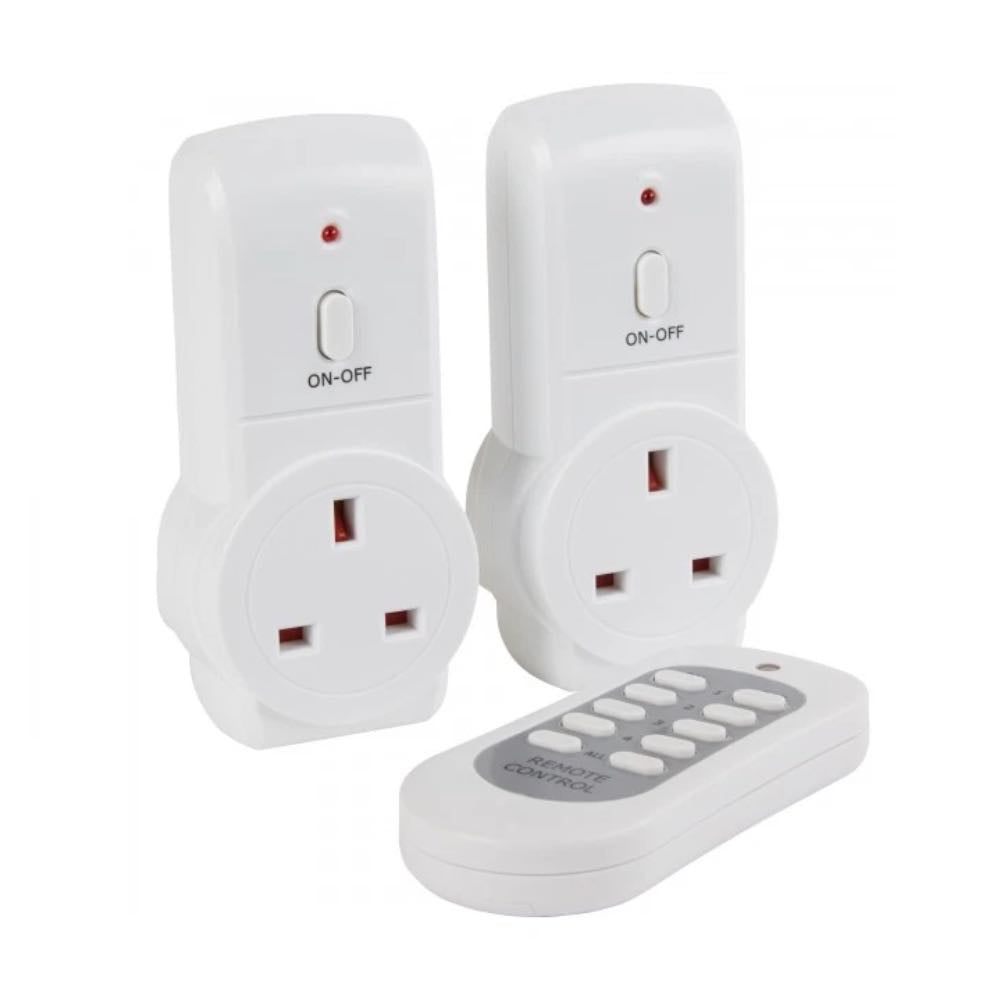 2-Way Wireless Remote Control 13A Plug-In Socket Set – Energy-Saving Pack