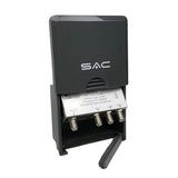 3-Way Outdoor Masthead TV Aerial Splitter with DC Pass – LTE/4G Protected