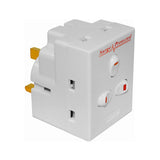 3-Way Switched Surge Protected 13A Mains Adapter Block