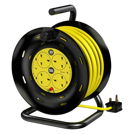 30m Extension Cable Reel – 4 x 13A Sockets – Various Lengths Available