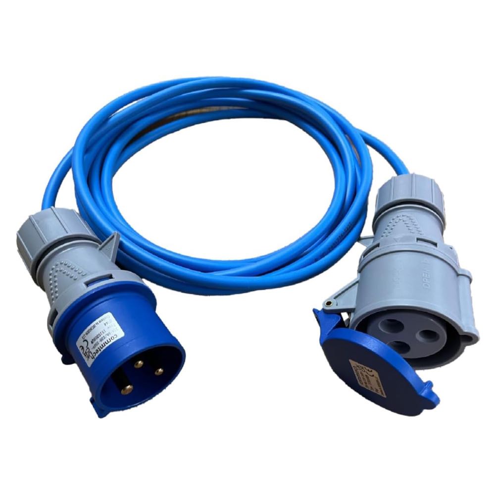 32A Plug to 32A Socket 240V Industrial Power Extension Cable – Various Lengths