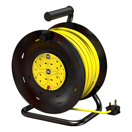 40m Extension Cable Reel – 4 x 13A Sockets – Various Lengths Available