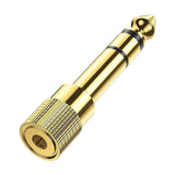 6.35mm 1/4" Jack Plug to 3.5mm Stereo Mini Jack Socket Gold Headphone Adaptor