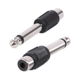 6.35mm 1/4" Jack Plug to RCA Phono Socket Audio Adaptor – Pair