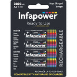 AA 2500mAh Rechargeable Batteries by Infapower – 1K Recharges