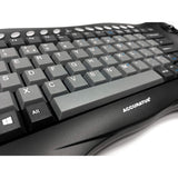 ACCARATUS Toughball 2 Wireless Multimedia Ergonomic Keyboard with Optical Trackball (Black)