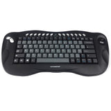 ACCARATUS Toughball 2 Wireless Multimedia Ergonomic Keyboard with Optical Trackball (Black)