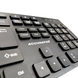 ACCURATUS 360 Wired Full-Size UK Multimedia Keyboard with 2-Port USB Hub