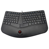 ACCURATUS Contour Ergonomic Split Key USB Multimedia Keyboard with Trackball