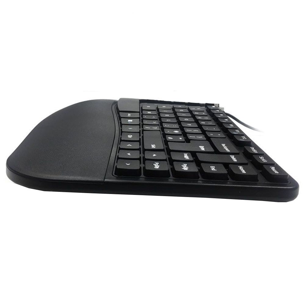 ACCURATUS Contour Split-Key USB Wired Ergonomic Multimedia Keyboard (Black)