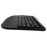 ACCURATUS Contour Split-Key USB Wired Ergonomic Multimedia Keyboard (Black)