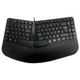 ACCURATUS Contour Split-Key USB Wired Ergonomic Multimedia Keyboard (Black)