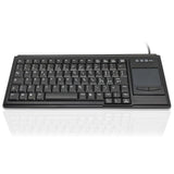 ACCURATUS Mini Compact USB Keyboard with Touchpad & Scissor-Key Design (Black)
