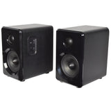 Active Bluetooth Bookshelf Speakers with USB & Micro SD Playback – Satin Black