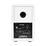 Active Bluetooth Bookshelf Speakers with USB & Micro SD Playback – Satin White