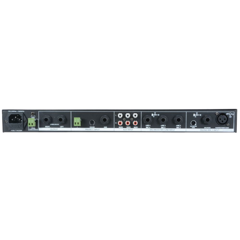 Adastra 1U 4-Input Mic/Line Rack Mixer