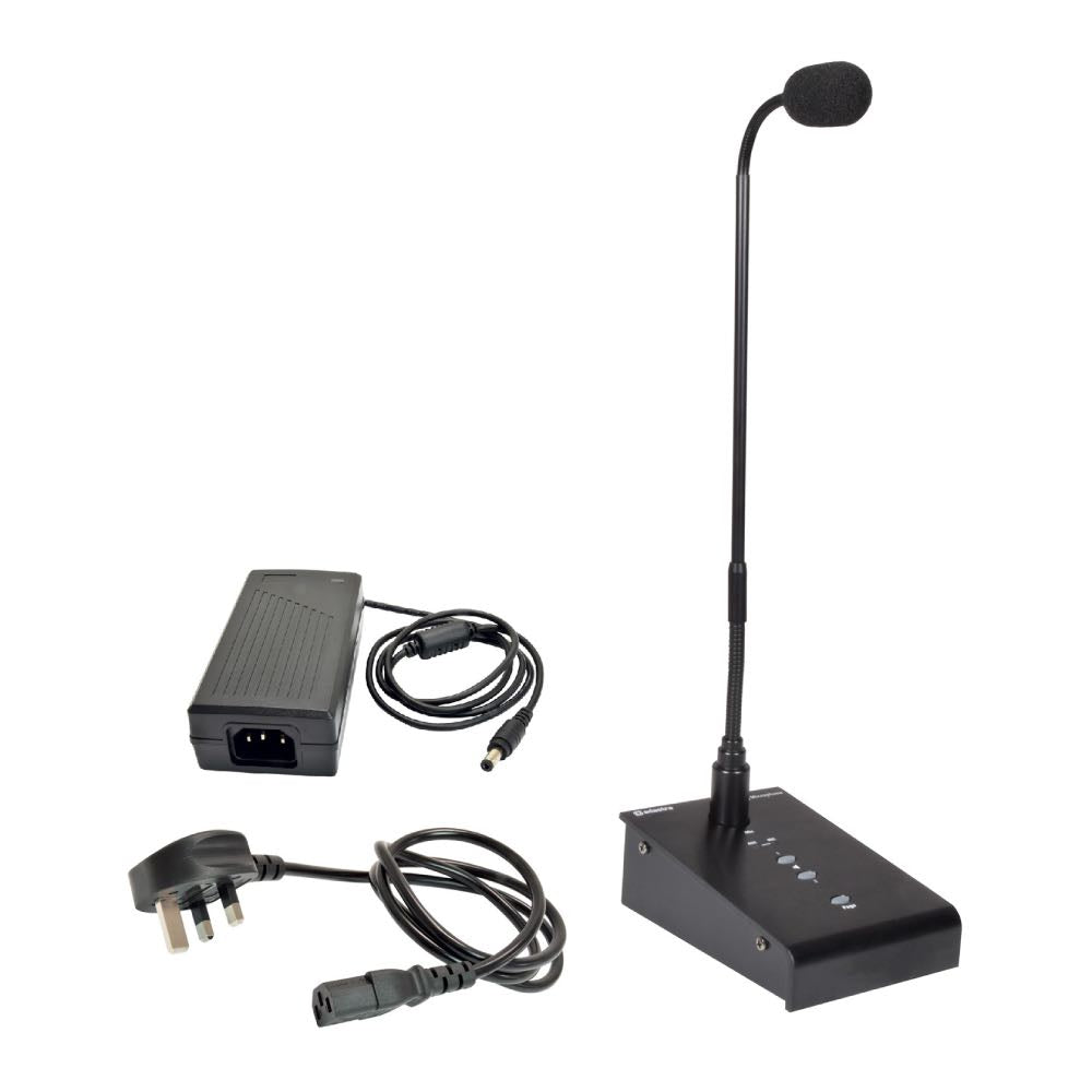 Adastra 2-Zone Paging Microphone with Built-in Amplifier