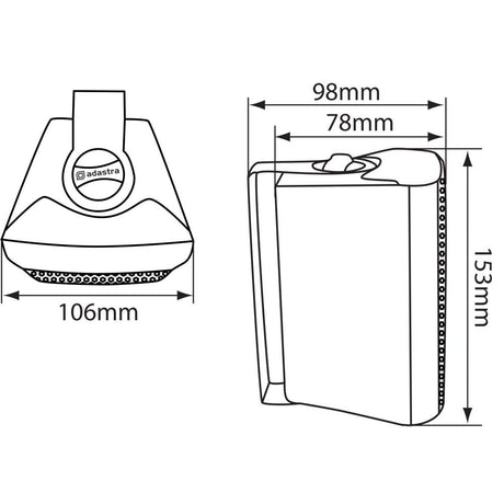 3" Adastra BC Series Stereo Speakers with Wall Brackets - Available in Black or White
