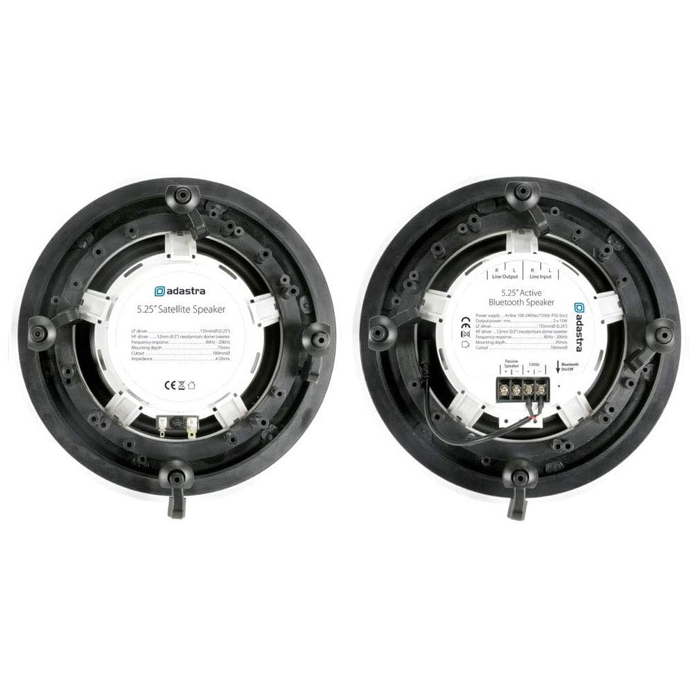Adastra Bluetooth 2 x 5.25" 20W In-Wall Ceiling Speakers
