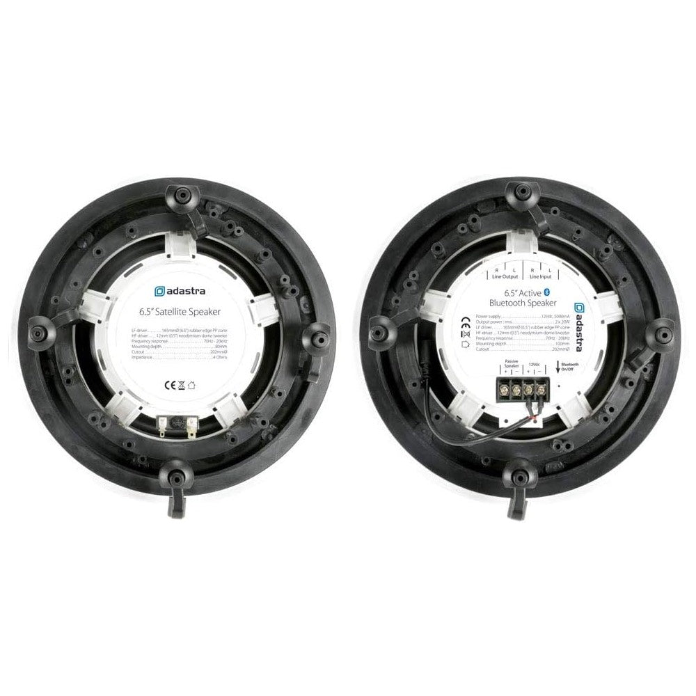 Adastra Bluetooth 2 x 6.5" 25W In-Wall Ceiling Speakers