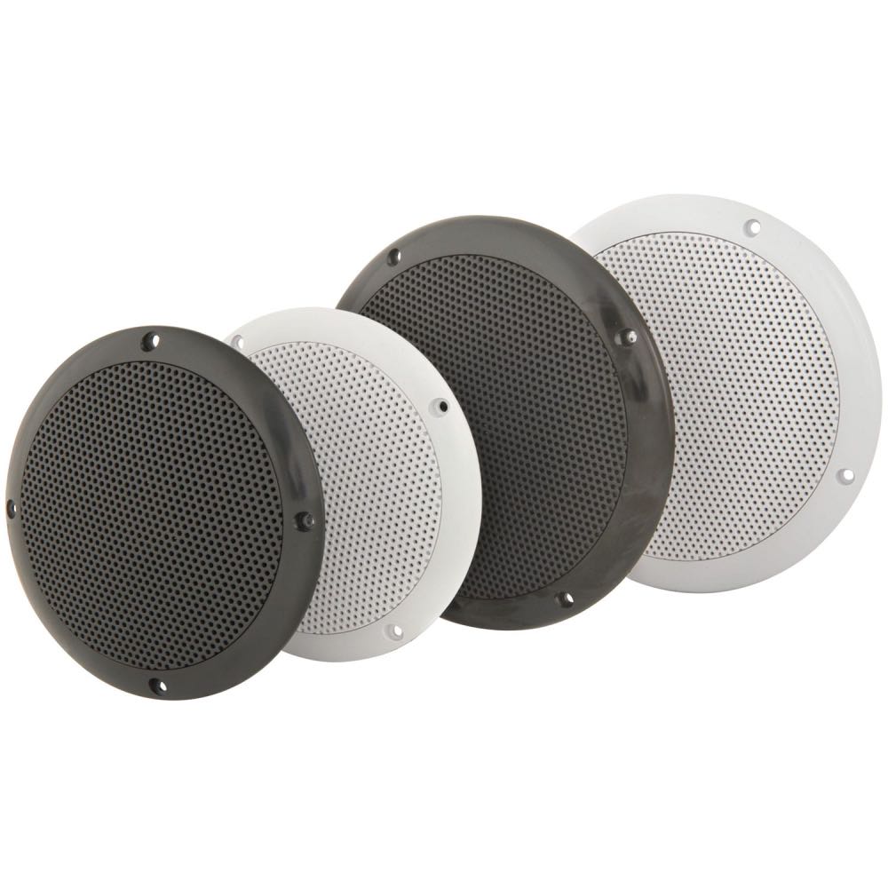 Adastra OD Series Water Resistant Panel Mounted Ceiling Speakers in Black and White in 5" and 6.5" Models