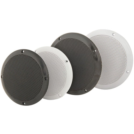 Adastra OD Series Water Resistant Panel Mounted Ceiling Speakers in Black and White in 5" and 6.5" Models