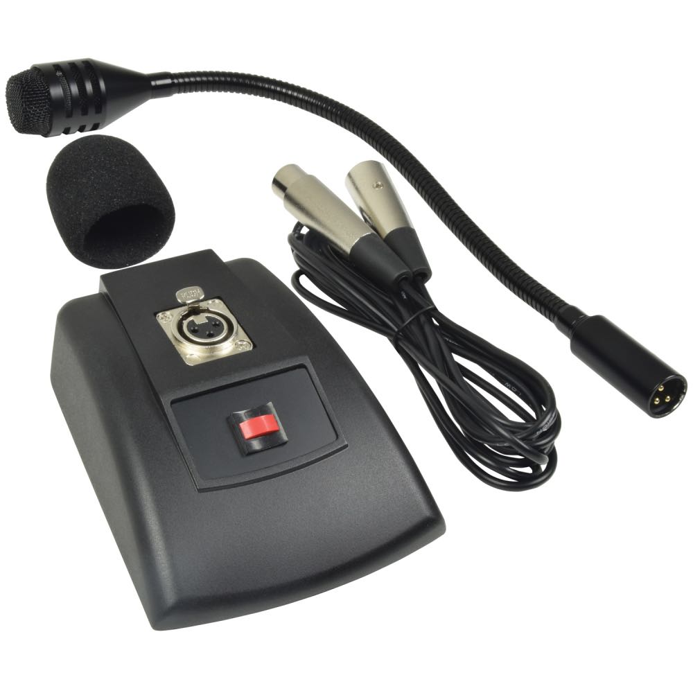 Adastra Paging Microphone with Desktop Base & XLR Lead