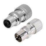 Aluminium TV Coaxial Aerial Connectors – Male Plug or Female Socket