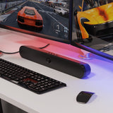 MAJORITY Atlas Mini Bluetooth Gaming & Office Desktop Soundbar with USB, MicroSD & Headphone Port