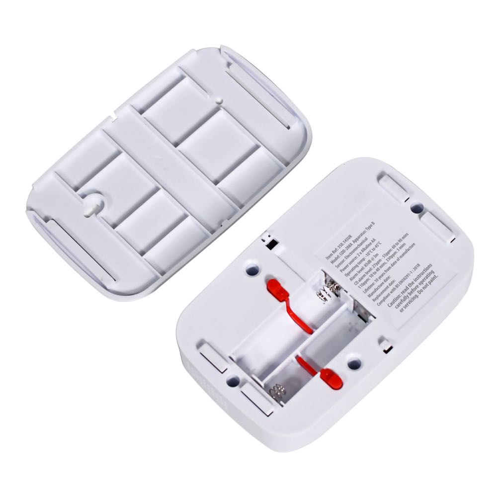 Battery-Powered Carbon Monoxide Alarm with LCD Display