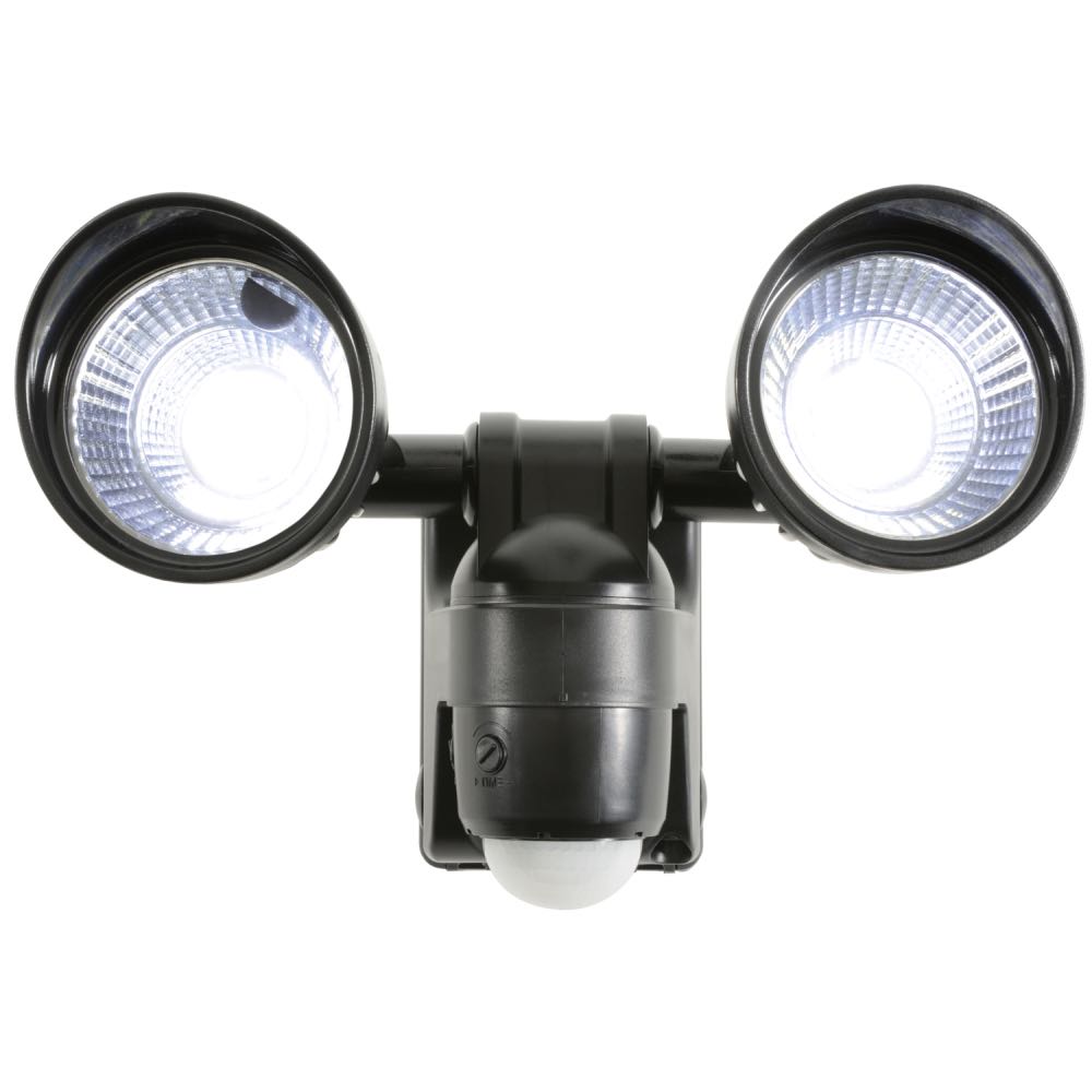 Battery Powered Twin LED Motion Sensor Floodlight – 400 Lumens IP44
