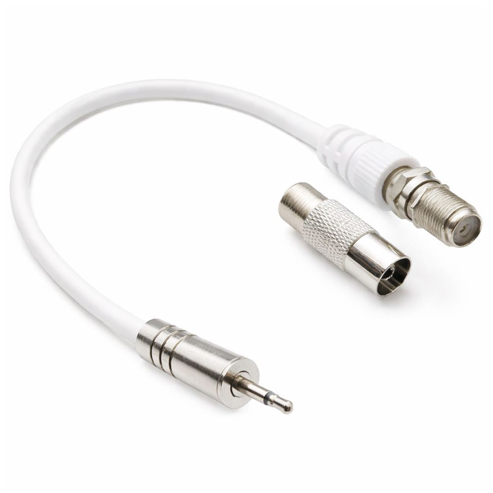 Bose Compatible DAB/FM Radio Aerial Adaptor Cable – 2.5mm Jack to F-Type & Coax – 25cm