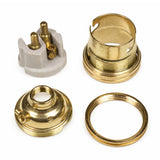 Brass BC | B22 | Bayonet Cap Lamp Holder – 10mm / 1/2” Thread (Switched / Non-Switched)