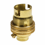 Brass BC | B22 | Bayonet Cap Lamp Holder – 10mm / 1/2” Thread (Switched / Non-Switched)