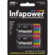 C Size 2500mAh Rechargeable Batteries by Infapower – 1K Recharges