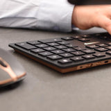 CHERRY DW 9100 Slim Wireless Keyboard & Mouse Set – Premium Dual-Mode Design (Black/Bronze)