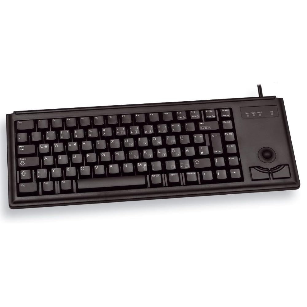 CHERRY G84-4400 Compact PS/2 Wired Trackball Keyboard (Black)