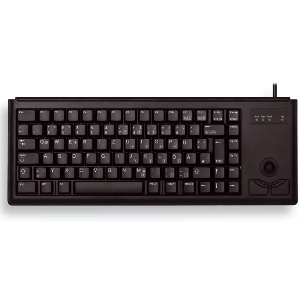 CHERRY G84-4400 Compact PS/2 Wired Trackball Keyboard (Black)