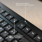CHERRY KW 3000 Low-Noise Wireless Full-Size UK Keyboard (Black)