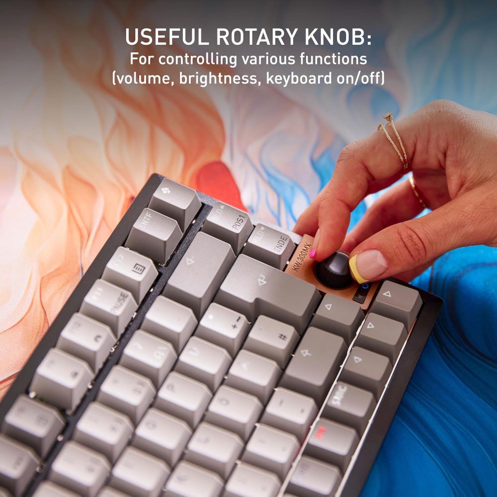 CHERRY KW 300W MX Compact Wireless Hot-Swap Mechanical Gaming Keyboard (UK Layout)