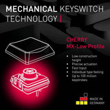 CHERRY MX-LP 2.1 Compact Wireless Mechanical Gaming Keyboard (68-Key UK Layout)