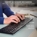 CHERRY STREAM Comfort Wireless, Silent, Ergonomic Keyboard & Mouse Set (Black)