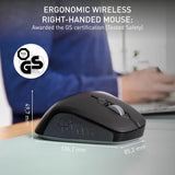 CHERRY STREAM Wireless Comfort Ergonomic RH Mouse (Black)