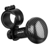 Carbon Fibre Look Steering Wheel Spinner Knob with Adjustable One-Hand Control