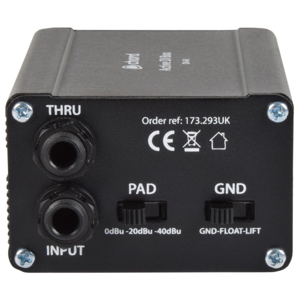 Chord Active DI Box with Pad Switch, Ground Lift & Multi Power Options
