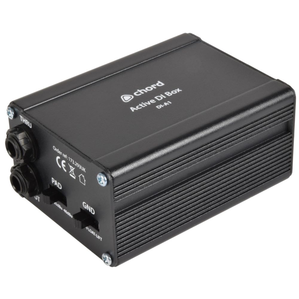 Chord Active DI Box with Pad Switch, Ground Lift & Multi Power Options