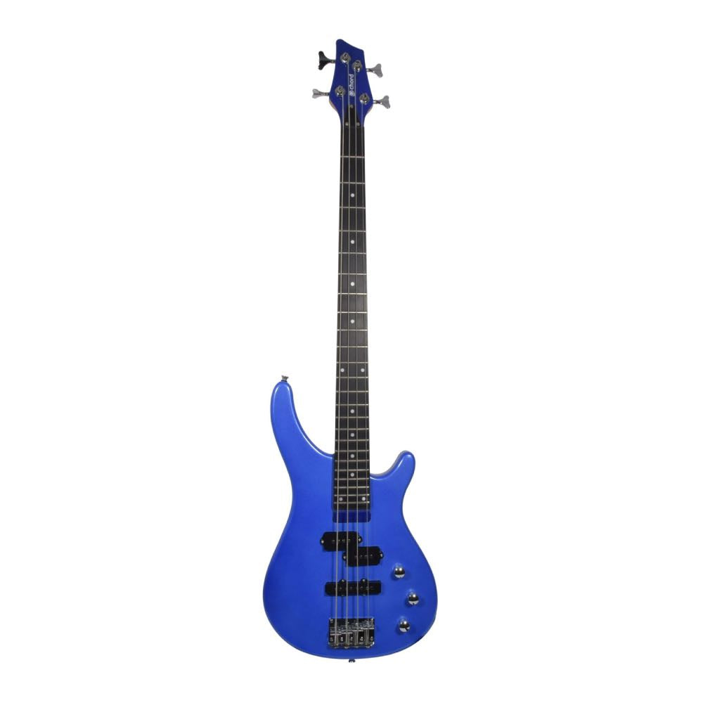 Chord CCB90 24-Fret Electric Bass Guitar with Modern Split + Single Coil Pickups – Black