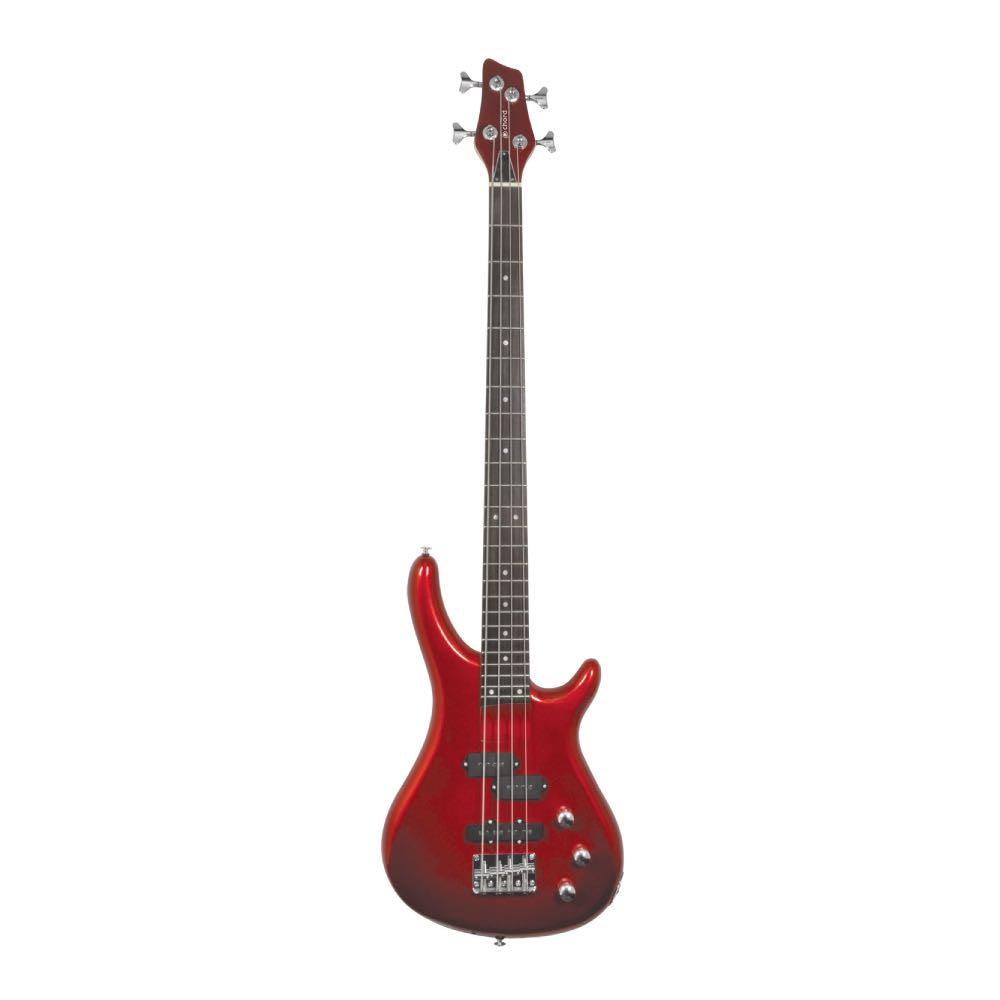Chord CCB90 24-Fret Electric Bass Guitar with Modern Split + Single Coil Pickups – Black
